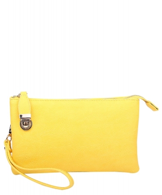 Fashion Clutch Crossbody Bag WU020B YELLOW